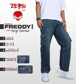 Pantalón Jeans Cargo Oversize