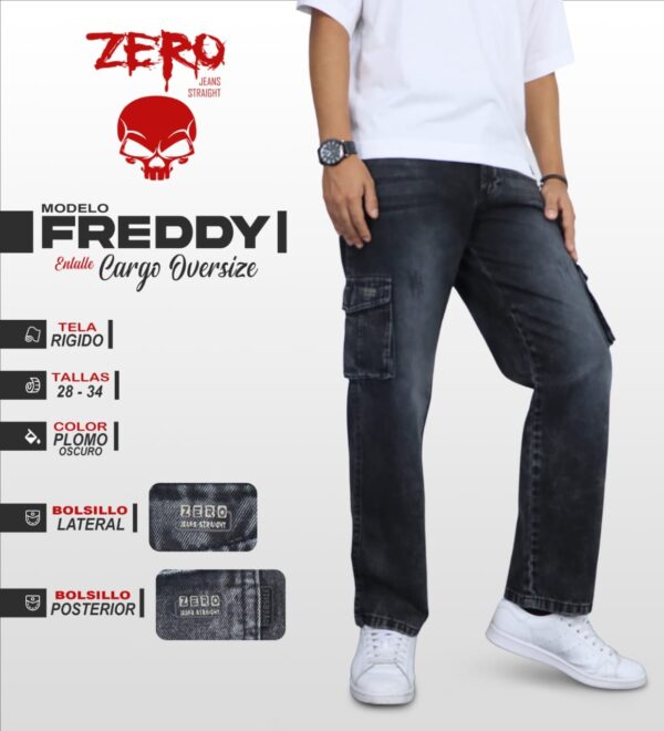 Pantalón Jeans Cargo Oversize