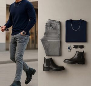 Polo manga larga Varón