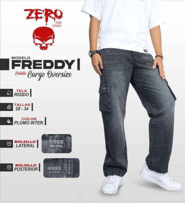 Pantalón Jeans Cargo Oversize