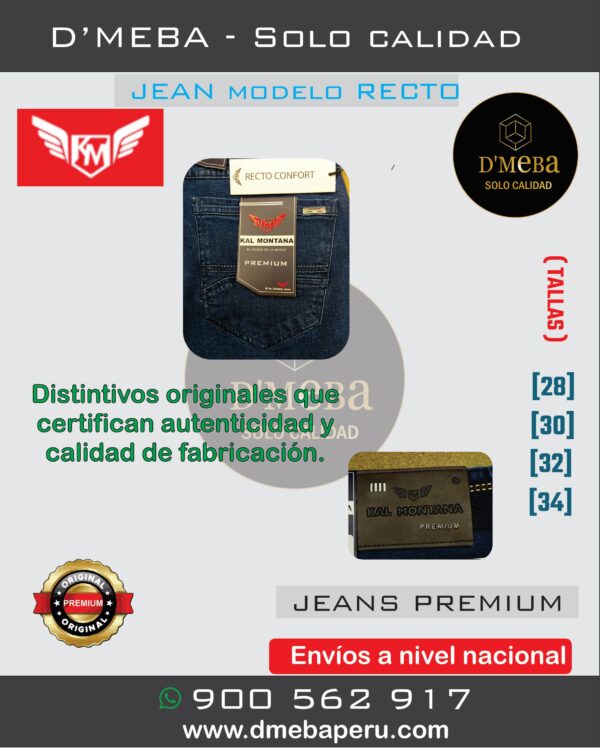 Jeans Clásico Recto KALL MONTANA